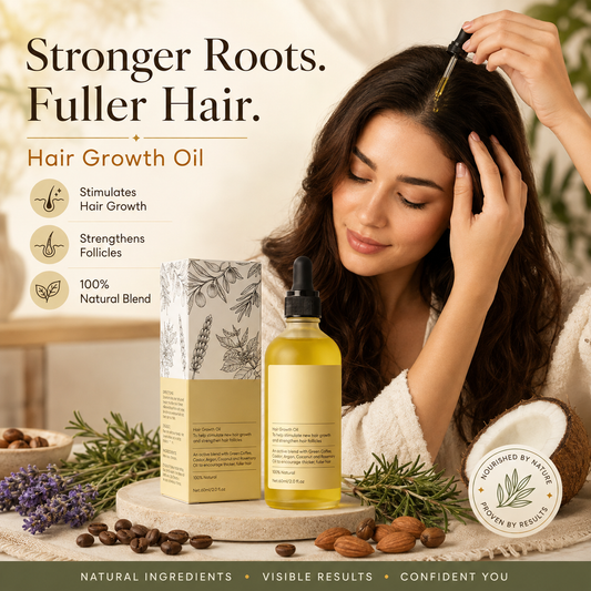 Hair Growth Oil for Men & Women | Natural Scalp Treatment for Thicker, Stronger & Healthier Hair | Nourishing Hair Regrowth Oil
