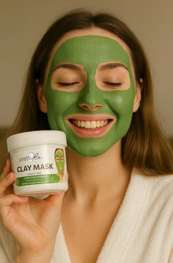 Green Clay Face Mask | Deep Cleansing Clay Mask with Green Clay Extract | Pore Minimizing & Oil Control Facial Mask for All Skin Types