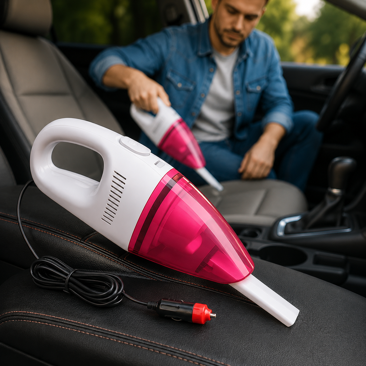 Portable Car Vacuum Cleaner | High Power Cordless Mini Handheld Vacuum for Car, Home & Office