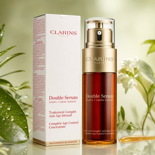 Clarins Paris Age-Defying Double Serum | Anti-Aging Face Serum for Firming, Hydration & Wrinkle Reduction | Youthful Glow Skincare