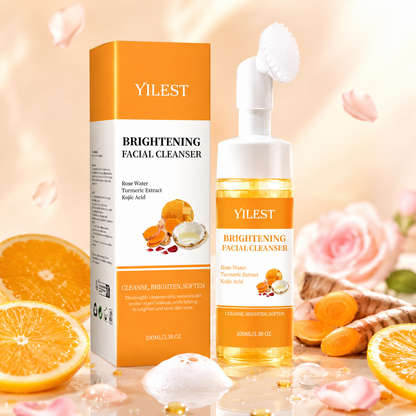 Turmeric Facial Cleanser | Brightening Face Wash for Dark Spots, Acne & Glowing Skin | Gentle Daily Cleanser for All Skin Types