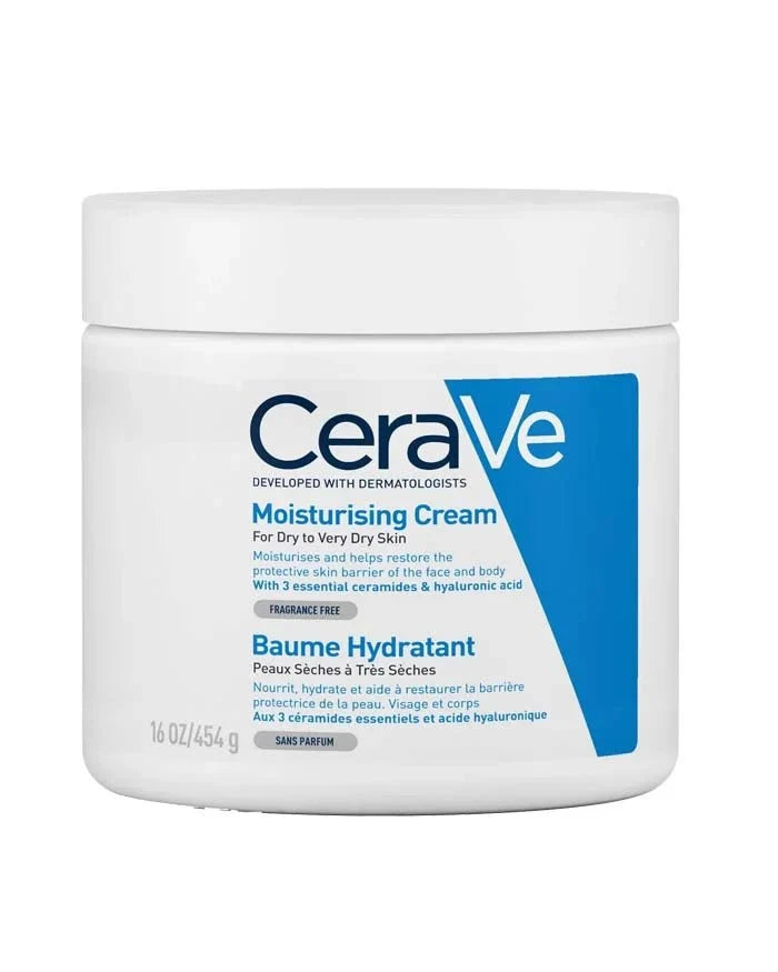 CeraVe Moisturizing Cream for Face & Body | Daily Hydrating Moisturizer with Ceramides & Hyaluronic Acid | Dry to Very Dry Skin