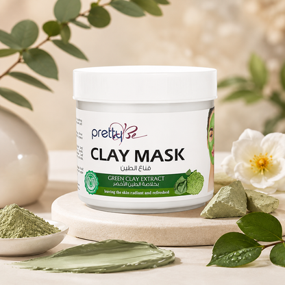 Green Clay Face Mask | Deep Cleansing Clay Mask with Green Clay Extract | Pore Minimizing & Oil Control Facial Mask for All Skin Types