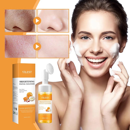 Turmeric Facial Cleanser | Brightening Face Wash for Dark Spots, Acne & Glowing Skin | Gentle Daily Cleanser for All Skin Types