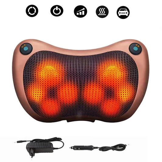 Electric Neck and Body Massage Pillow | Heated Shiatsu Deep Tissue Massager for Neck, Shoulders, Back & Legs