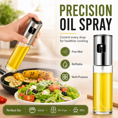 Oil Spray Bottle | Refillable Olive Oil Sprayer for Cooking, BBQ, Air Fryer & Salad