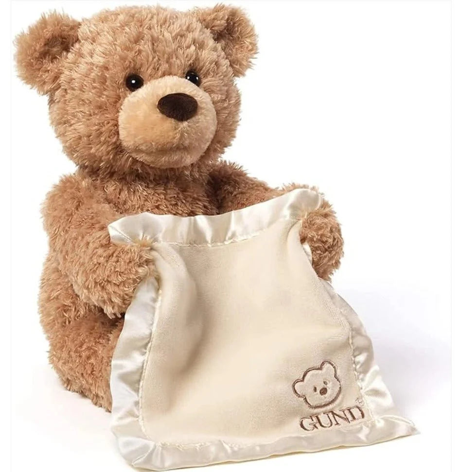 Peekaboo Teddy Bear | Interactive Bear with Peekaboo Ears | Soft Stuffed Toy for Babies & Kids