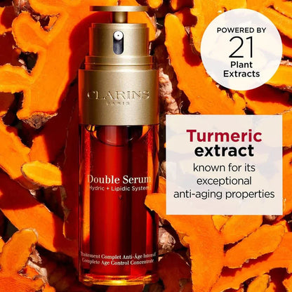 Clarins Paris Age-Defying Double Serum | Anti-Aging Face Serum for Firming, Hydration & Wrinkle Reduction | Youthful Glow Skincare