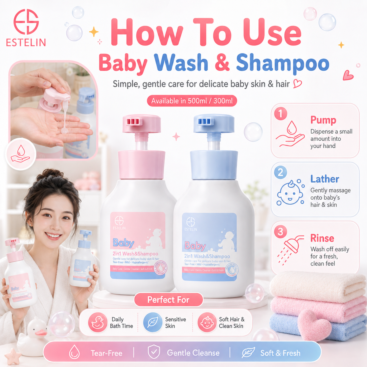 2-in-1 Baby Wash & Shampoo (Original)