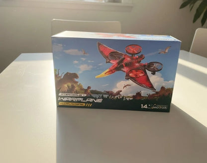 Pterosaur Warplane Flying Dino Drone | RC Dinosaur Aircraft with Gliding Flight & Rechargeable Remote Control Toy