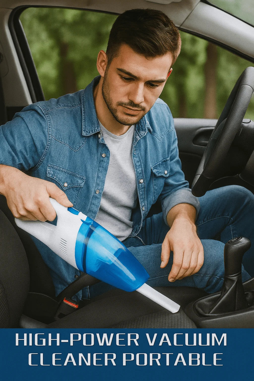 Portable Car Vacuum Cleaner | High Power Cordless Mini Handheld Vacuum for Car, Home & Office