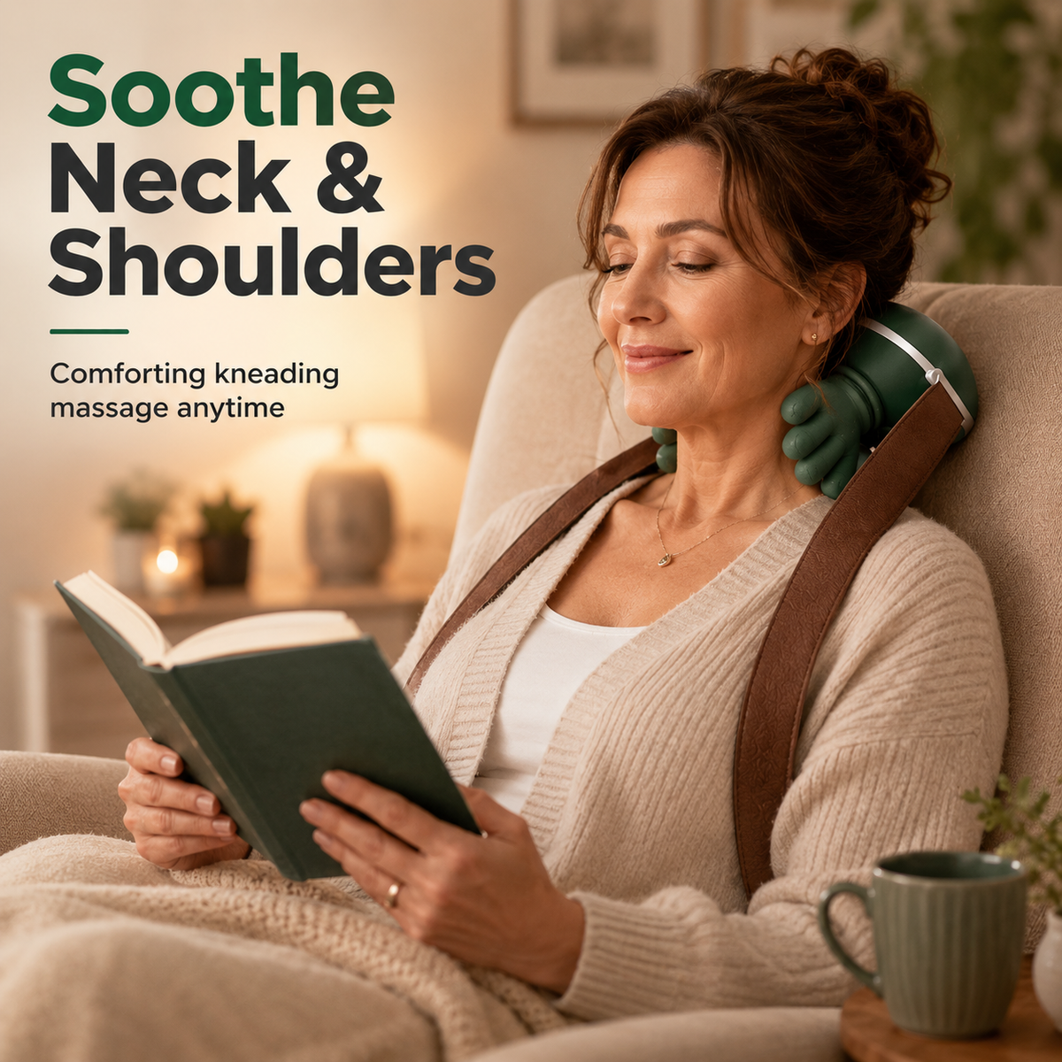 Shoulder & Neck Massager | Heated Shiatsu Deep Tissue Massage Pillow