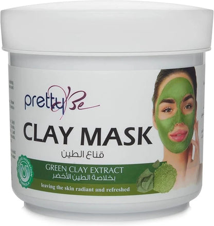 Green Clay Face Mask | Deep Cleansing Clay Mask with Green Clay Extract | Pore Minimizing & Oil Control Facial Mask for All Skin Types