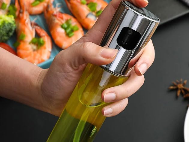 Oil Spray Bottle | Refillable Olive Oil Sprayer for Cooking, BBQ, Air Fryer & Salad
