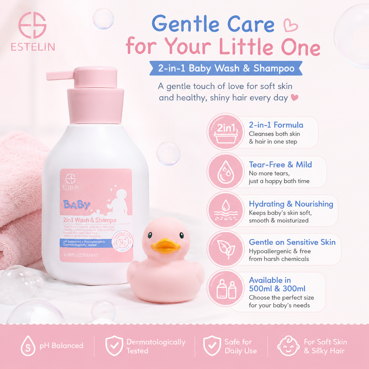 2-in-1 Baby Wash & Shampoo (Original)