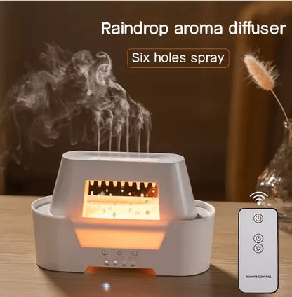 Raindrop Aroma Humidifier | LED Rain Cloud Essential Oil Diffuser & Cool Mist Air Humidifier