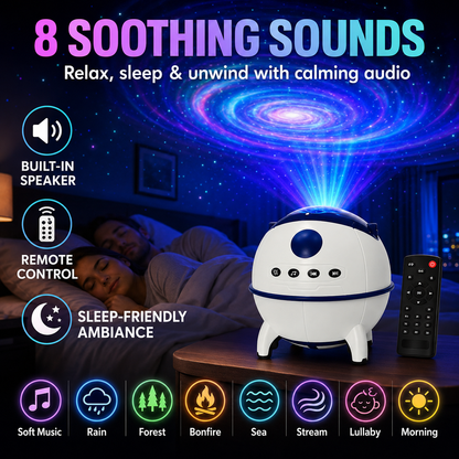 Galaxy Light Lamp | LED Star Projector Night Light with Aurora & Nebula Effects