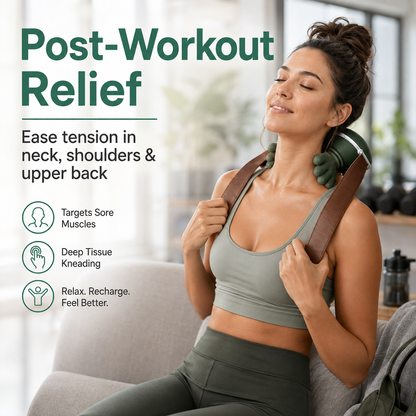 Shoulder & Neck Massager | Heated Shiatsu Deep Tissue Massage Pillow