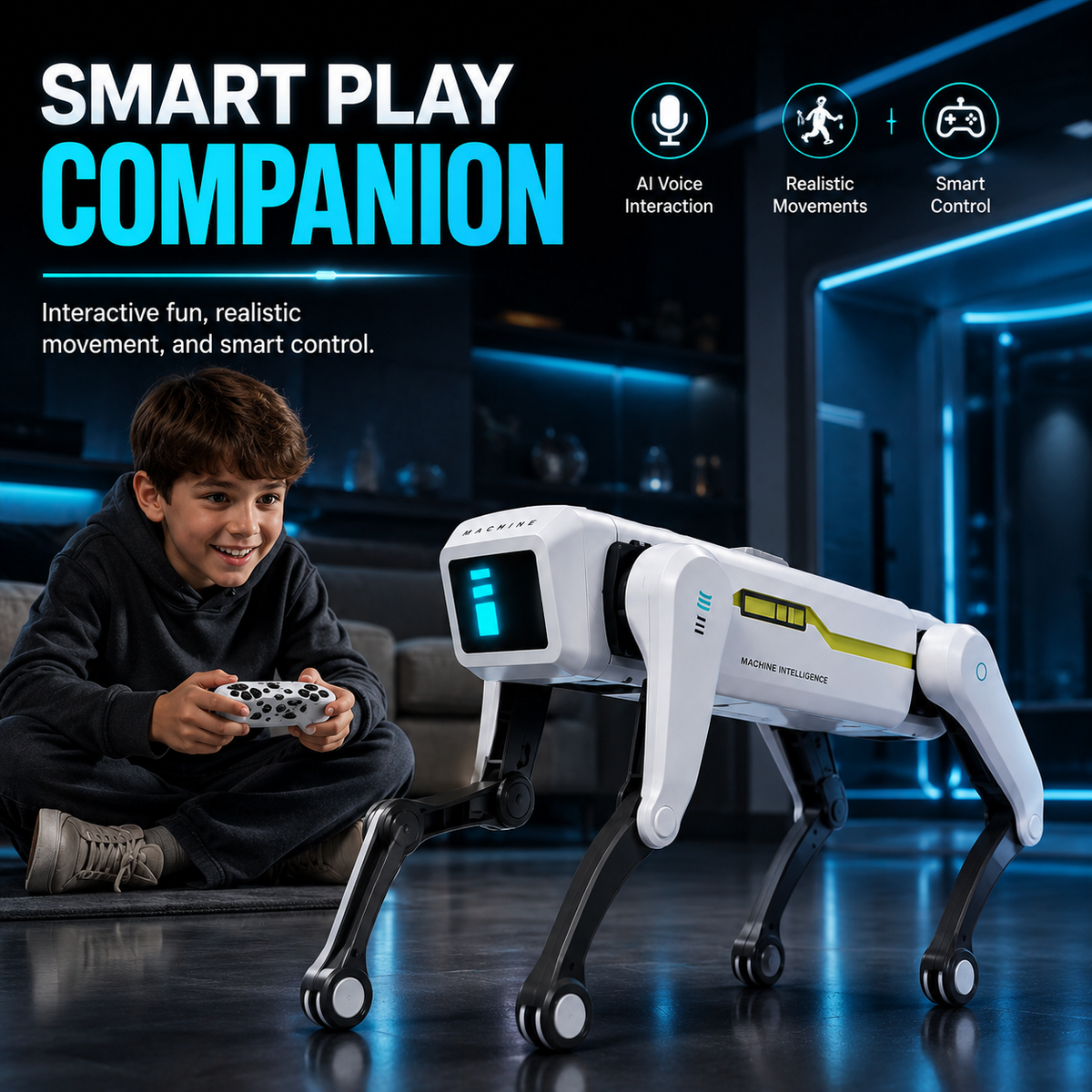 Smart Dog Multifunctional Toy | Interactive Automatic Pet Toy for Training, Chewing & Mental Stimulation
