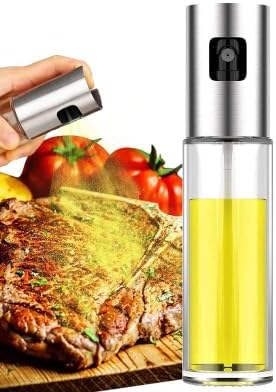 Oil Spray Bottle | Refillable Olive Oil Sprayer for Cooking, BBQ, Air Fryer & Salad