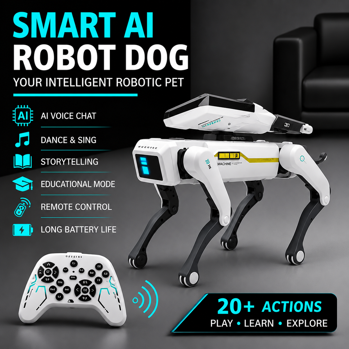 Smart Dog Multifunctional Toy | Interactive Automatic Pet Toy for Training, Chewing & Mental Stimulation
