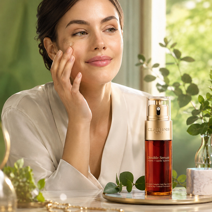 Clarins Paris Age-Defying Double Serum | Anti-Aging Face Serum for Firming, Hydration & Wrinkle Reduction | Youthful Glow Skincare