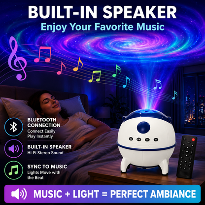 Galaxy Light Lamp | LED Star Projector Night Light with Aurora & Nebula Effects