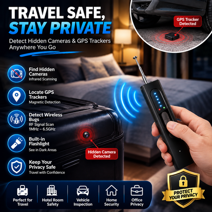 Hidden Camera Detector | RF Signal, GPS Tracker & Bug Detector for Privacy Protection