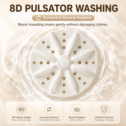 Double-Bucket Mini Washing Machine | Portable Twin Tub Washer & Spin Dryer for Home, Dorm & Travel