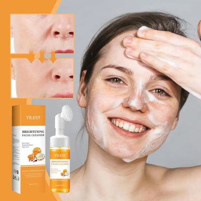 Turmeric Facial Cleanser | Brightening Face Wash for Dark Spots, Acne & Glowing Skin | Gentle Daily Cleanser for All Skin Types