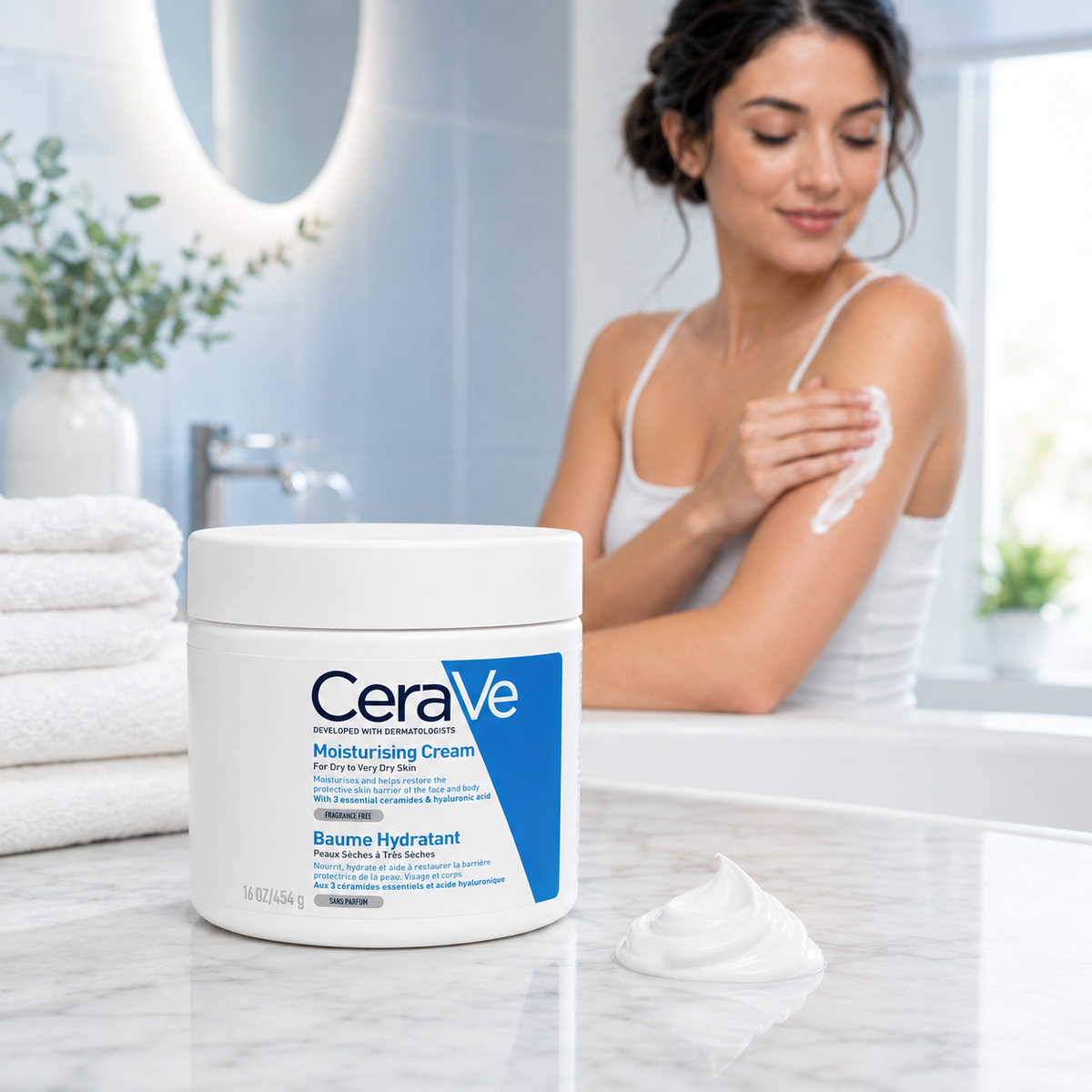 CeraVe Moisturizing Cream for Face & Body | Daily Hydrating Moisturizer with Ceramides & Hyaluronic Acid | Dry to Very Dry Skin