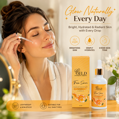 O.E.L.D Professional Cosmetics Vitamin C Face Serum | Brightening Anti-Aging Serum for Dark Spots, Uneven Skin Tone & Hydration