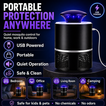 Electric Portable Insect Killer Lamp | USB Rechargeable Mosquito & Bug Zapper for Indoor & Outdoor Use