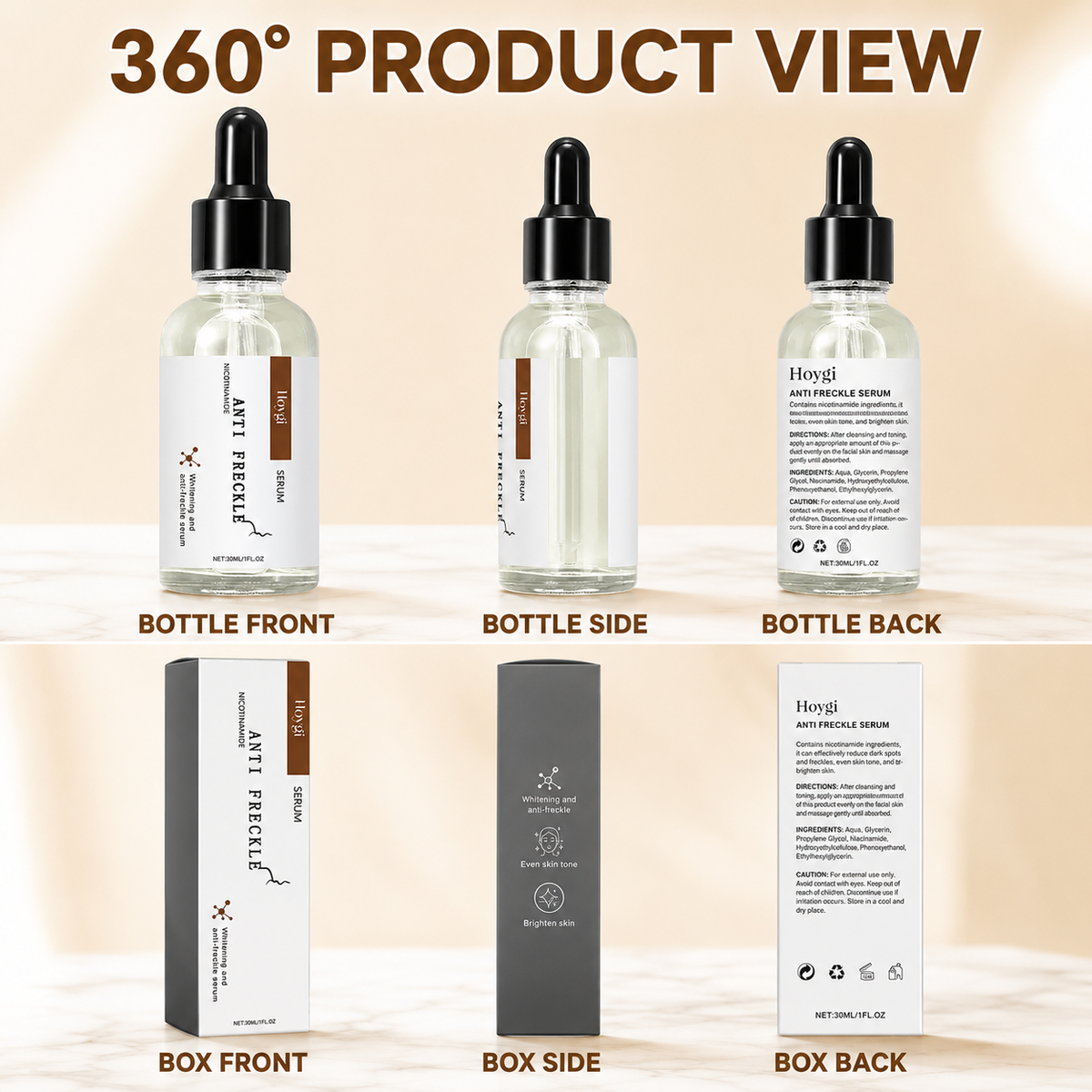 Anti Freckle Serum for Dark Spots & Pigmentation – Brightening Niacinamide Face Serum 30ml