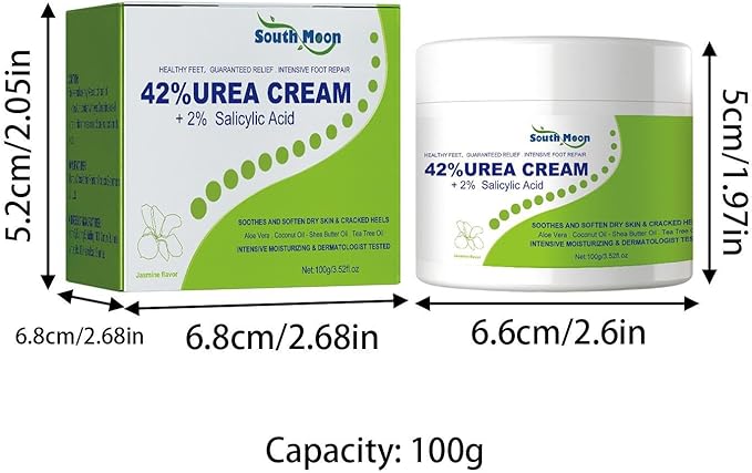 South Moon 42% Urea Cream | Intensive Foot & Body Moisturizer for Dry, Cracked Heels, Hands & Rough Skin