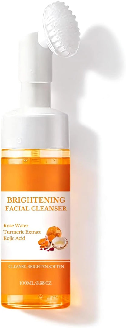 Turmeric Facial Cleanser | Brightening Face Wash for Dark Spots, Acne & Glowing Skin | Gentle Daily Cleanser for All Skin Types