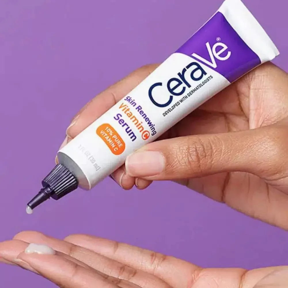 CeraVe Skin Renewing Vitamin C Serum | 10% Pure Vitamin C Brightening Serum with Ceramides & Hyaluronic Acid | Anti-Aging Face Serum
