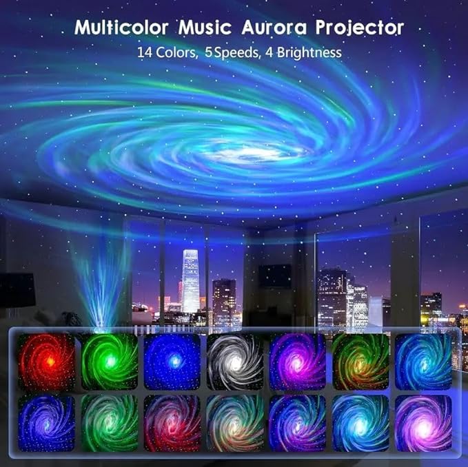 Galaxy Light Lamp | LED Star Projector Night Light with Aurora & Nebula Effects