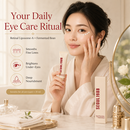 Seoul 1988 Eye Cream | Anti-Aging Korean Eye Cream for Dark Circles, Puffiness & Fine Lines | Hydrating Under Eye Treatment