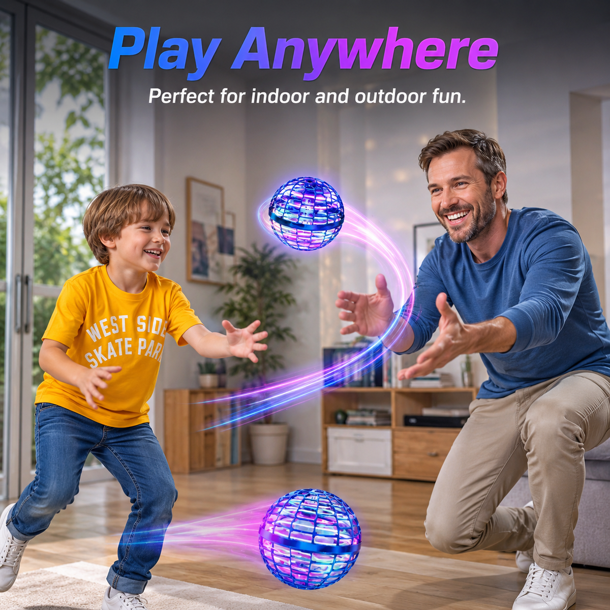 Flynova Pro Flying Spinner Ball – Rechargeable LED Hand-Controlled Boomerang Toy for Kids & Adults