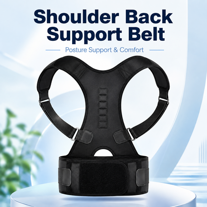 Shoulder Back Support Belt – Adjustable Posture Corrector Brace for Men & Women
