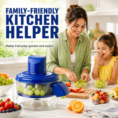 Automatic Fruit & Vegetable Peeler – One-Touch Electric Kitchen Prep Tool with Clear Bowl & Auto Dispensing for Grapes, Cherry Tomatoes & Small Produce