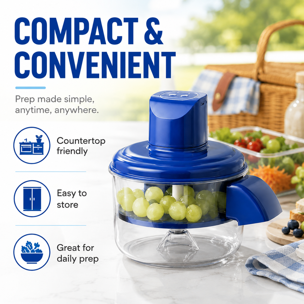 Automatic Fruit & Vegetable Peeler – One-Touch Electric Kitchen Prep Tool with Clear Bowl & Auto Dispensing for Grapes, Cherry Tomatoes & Small Produce